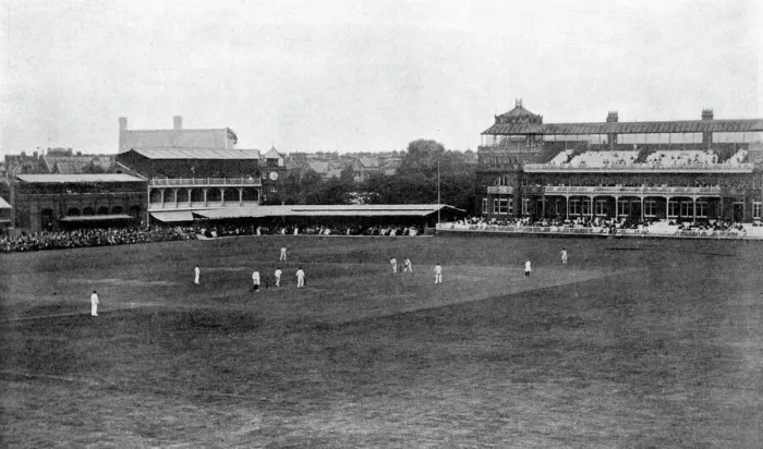 Framed Print : Vintage Cricket Print, Lords Ground, London 1912 Framed Print : Vintage Cricket Print, Lords Ground, London 1912