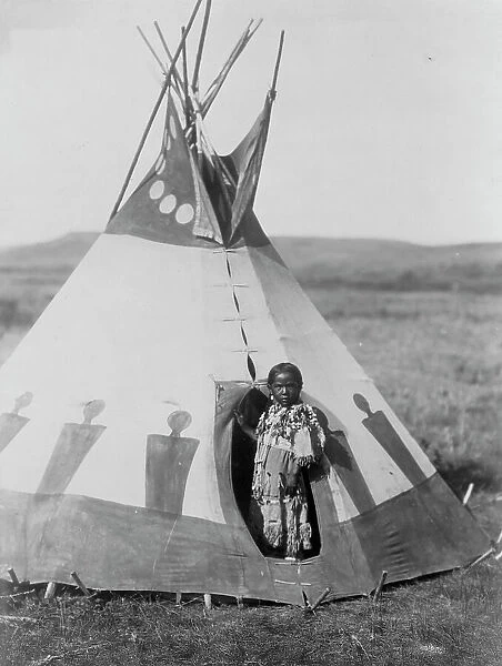 Crow Chief's Daughter, c1910. Creator: Edward Sheriff Curtis