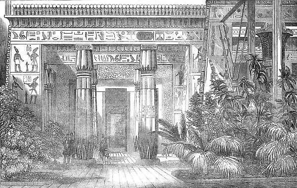 The Crystal Palace - the Egyptian Court - Entrance to the Tomb of Beni Hassan, 1854. Creator: Unknown
