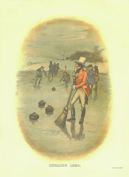 Framed Print : Vintage Curling Print, 1820, c1910 Framed Print : Vintage Curling Print, 1820, c1910