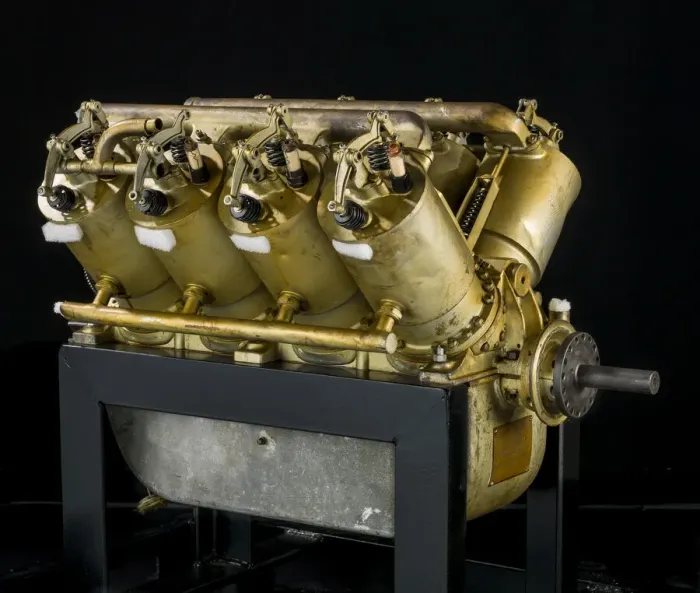 Framed Print : Curtiss Modified Model L V-8 Engine Print