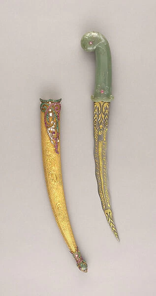 Dagger (Khanjar) with Scabbard, Dahestan, 18th  /  19th cent