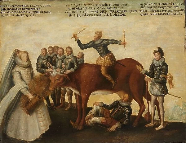The Dairy Cow: The Dutch Provinces, Revolting against the Spanish King Philip II, Are Led by Prince Creator: Anon
