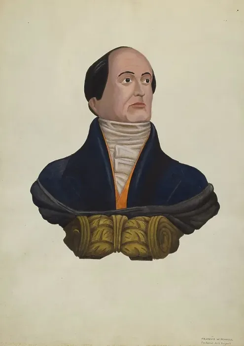 Framed Print : Daniel Webster Figurehead Print, c. 1938