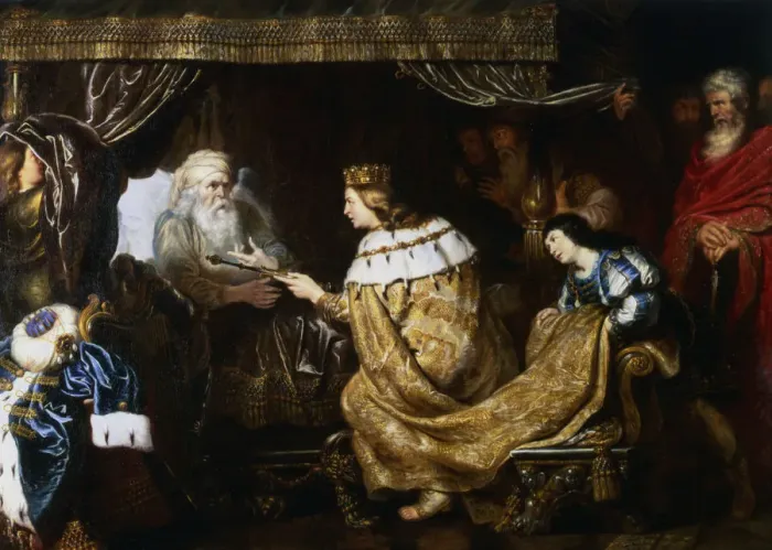 Framed Print : David Presenting the Sceptre to Solomon Print Framed Print : David Presenting the Sceptre to Solomon Print