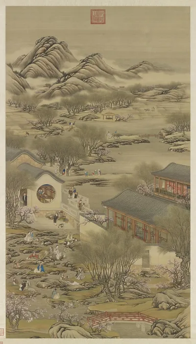Framed Print : Print of the Third Day of the Third Month, a Chinese landscape Framed Print : Print of the Third Day of the Third Month, a Chinese landscape