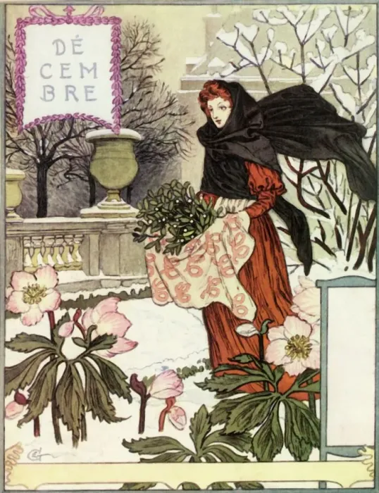 Framed Print : December 1896 Print by Eugene Samuel Grasset Framed Print : December 1896 Print by Eugene Samuel Grasset