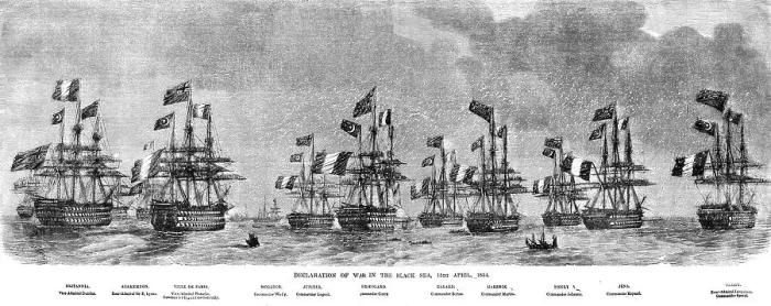 Framed Print : Print of the Declaration of War in the Black Sea, 1854 Framed Print : Print of the Declaration of War in the Black Sea, 1854