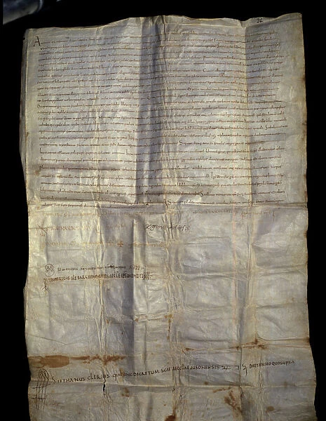 Decree of the Synod of Agde, parchment document, dated 907