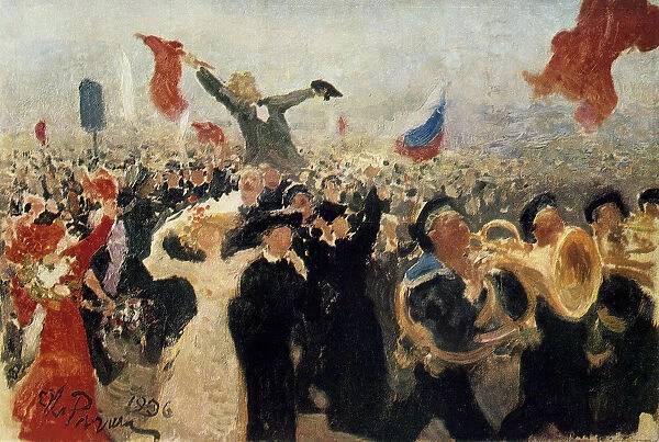 The Demonstration of 17th October, 1905, c1900-1930. Artist: Il ya Repin