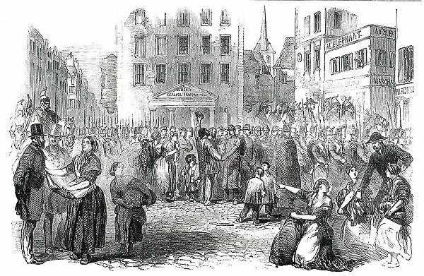 Departure of Prisoners from the Abbaye, at Paris, 1850. Creator: Unknown