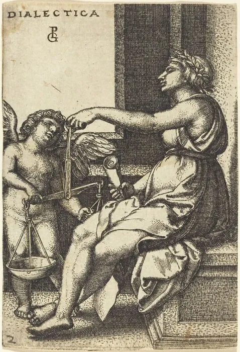 Framed Print : Georg Pencz Dialectic Print Framed Print : Georg Pencz Dialectic Print