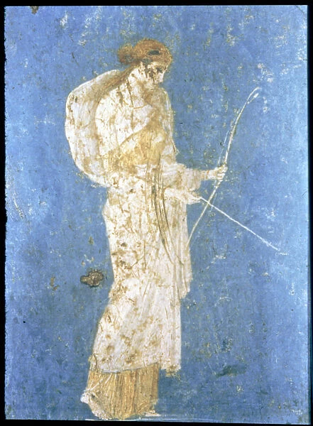 Diana the Huntress, fresco from the house Stabia at Pompeii