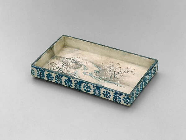Dish with Design of Landscape with Blossoming Trees, Edo period; Narutaki... (1699-1712)