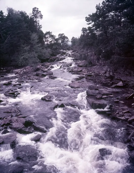 Framed Print : Dochart Falls Print, c1955 Framed Print : Dochart Falls Print, c1955