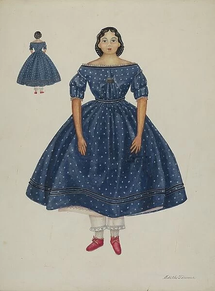 Doll - 'Sarah', c. 1937. Creator: Edith Towner. Doll - 'Sarah', c. 1937. Creator: Edith Towner