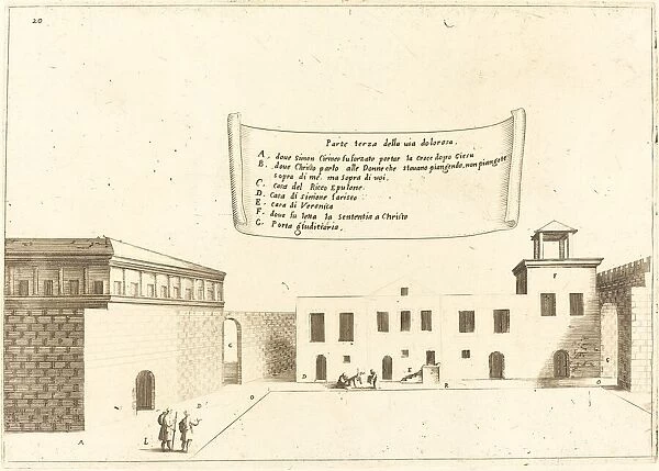 Third Part of the Via Dolorosa, 1619. Creator: Jacques Callot