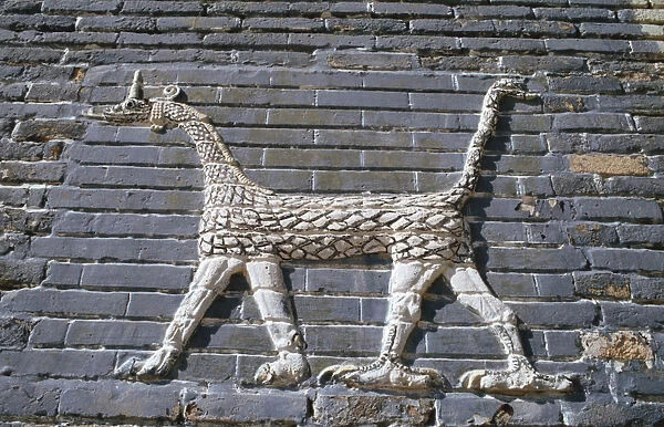 Dragon, glazed bricks, Ishtar Gate, Babylon, Iraq