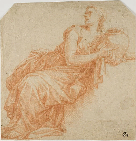 Draped Woman Holding Urn, n. d. Creator: Francoise Verdier