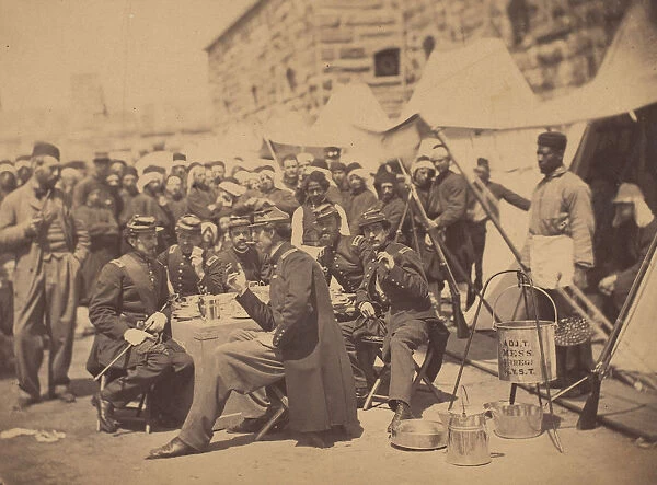 Duryea Zouaves, Fort Schuyler Adjutants Mess, May 18, 1861. Creator: Stacy
