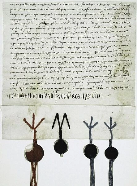 The edict of the Tsar Ivan IV the Terrible (1530-1584), 1497