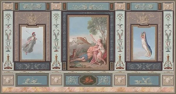 Elaborate Wall Decorations with Venus and Adonis, c. 1800. Creator: Tommaso Bigatti