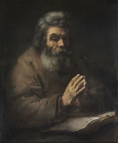 An Elderly Man in Prayer, 1660s or later. Creator: Rembrandt van Rijn (Dutch, 1606-1669)