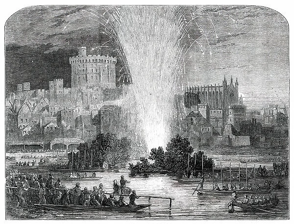 Election Saturday at Eton - Regatta and Fireworks, 1850. Creator: Unknown