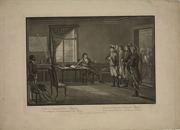 Emperor Paul I condescending to visit Kosciusko in the prison. Artist: Gaugain, Thomas (1756-1810)