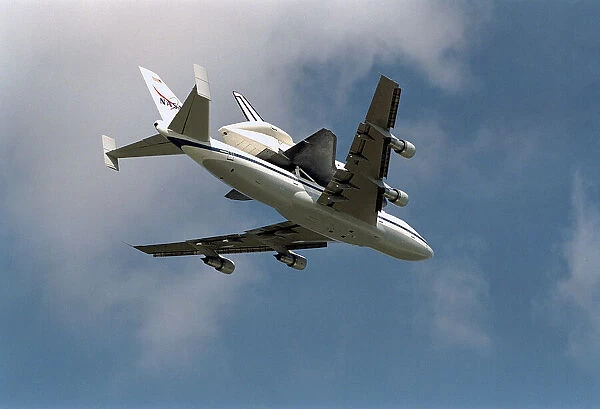 Endeavour on Shuttle Carrier Aircraft, March 27, 1997. Creator: NASA