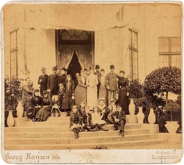 The English, Greek, Russian and Danish royal families at Bernstorff Palace, Denmark, 1890