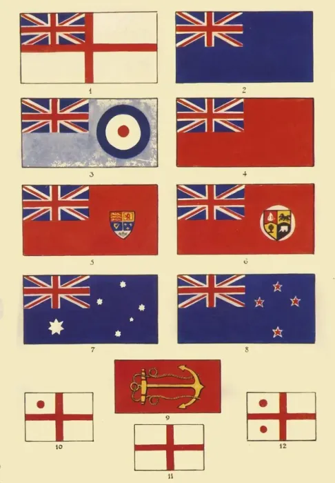 Framed Print : Some Ensigns of Britain and the Commonwealth Print, c1948 Framed Print : Some Ensigns of Britain and the Commonwealth Print, c1948