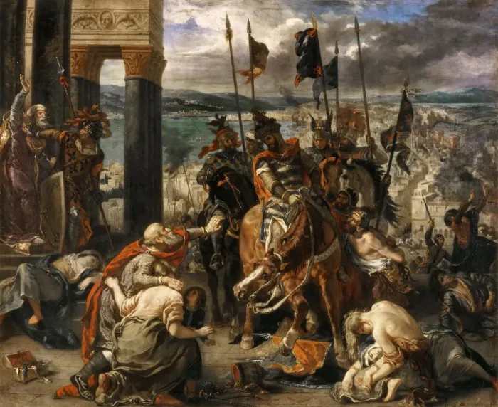 Framed Print : Delacroix's Print of The Entry of the Crusaders in Constantinople