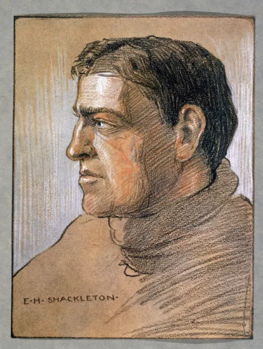Framed Print : Ernest Shackleton Print, c1909 Framed Print : Ernest Shackleton Print, c1909