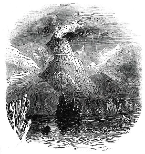 Eruption of Mount Hecla, 1845. Creator: Smyth