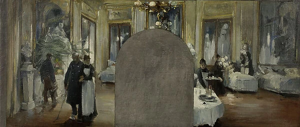 Esquisse pour le cabinet du préfet de l'Hôtel de Ville de Paris : L'ambulance du Théâtre... 1889. Creator: Paul Louis Delance