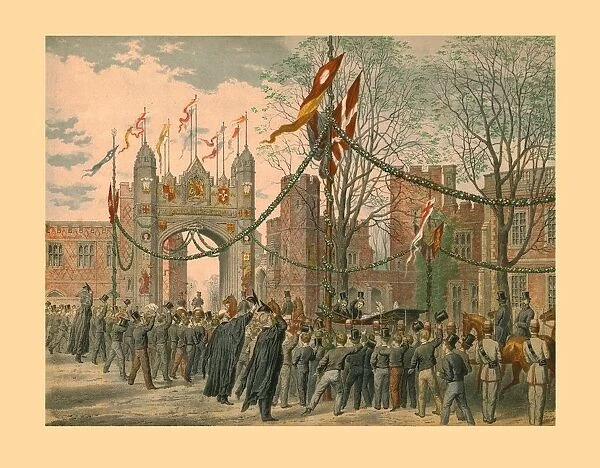 Eton School and the Boys Arch, 1863. Creator: Unknown
