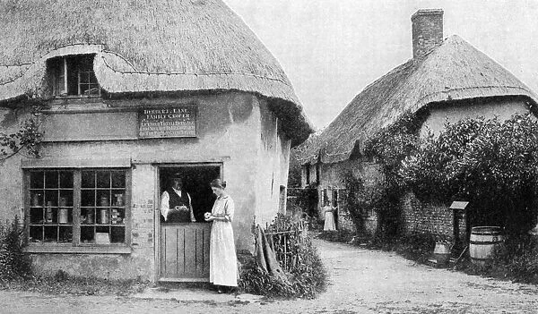 Family grocer, corner of Bradford Peverell, Wessex, c1922