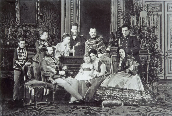 Family portrait of Tsar Alexander II of Russia, 1860s