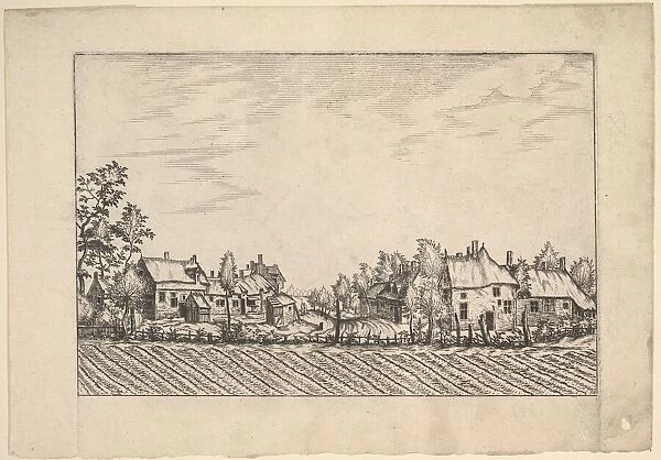 Farms, ploughed field in the foreground from Praediorum villarum et rusticarum casu