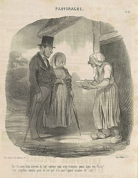 Femme de lettre humanitaire se livrant sur l'homme... 19th century. Creator: Honore Daumier