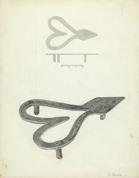 Flatiron Holder, c. 1939. Creator: Benjamin Resnick