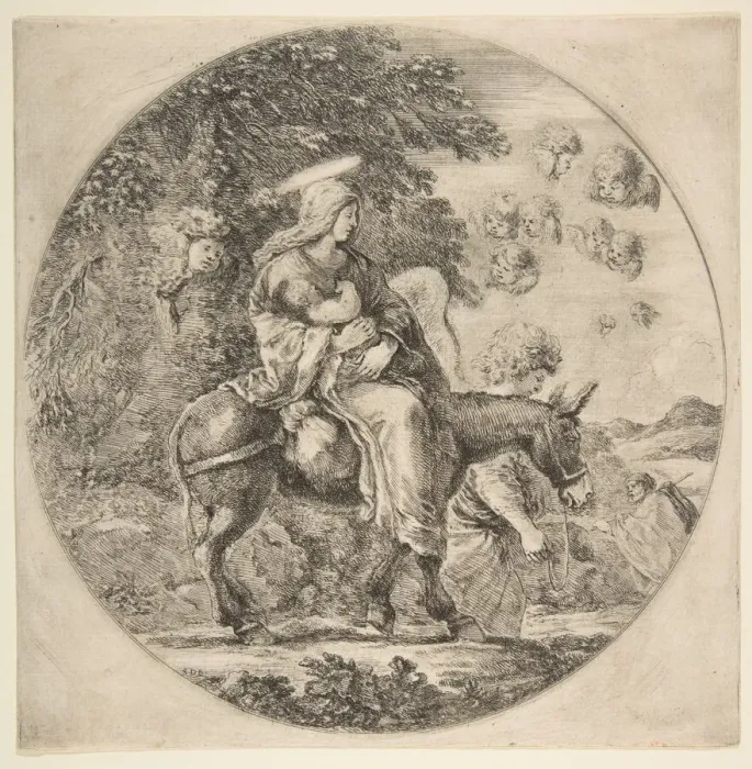 Framed Print : Print of Flight into Egypt, 1662