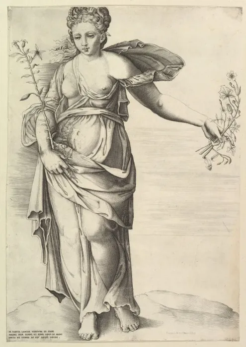 Framed Print : Flora Print, 1560-70 Framed Print : Flora Print, 1560-70