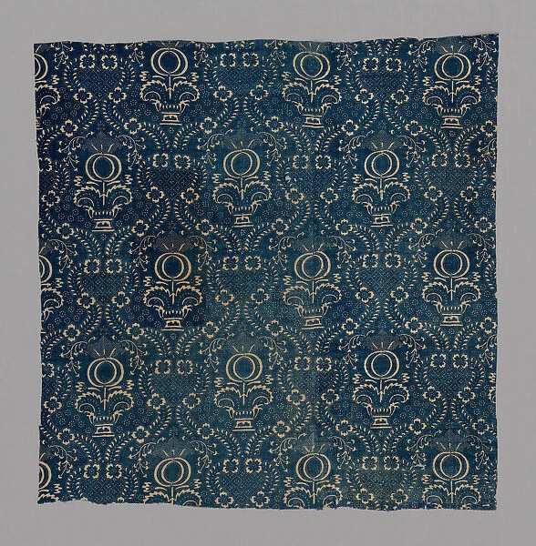 Fragment (From a Quilt), France, 18th century. Creator: Fauquet-Lemaitre
