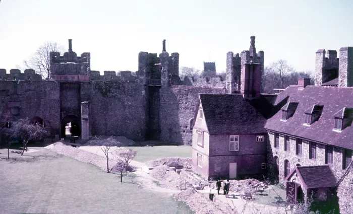 Framed Print : Framlingham Castle Print, c1955 Framed Print : Framlingham Castle Print, c1955