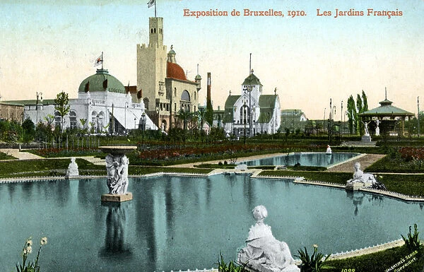 The French Garden, Universal Exhibition, Brussels, Belgium, 1910. Artist: Valentine & Sons