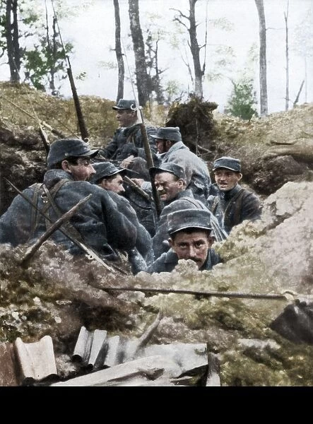 French troops in the trench system of Calonne, France, July 1915