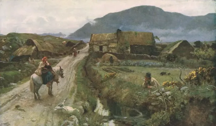 Framed Print : Galway Gossips, c1887, Print (c1930) Framed Print : Galway Gossips, c1887, Print (c1930)