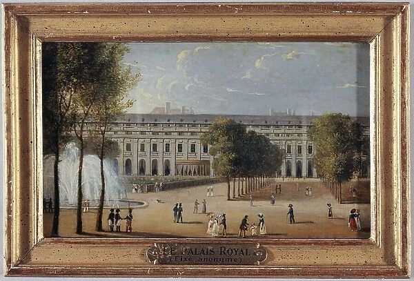 Gardens of the Palais-Royal, around 1820, current 1st arrondissement, between 1815 and 1825. Creator: Unknown